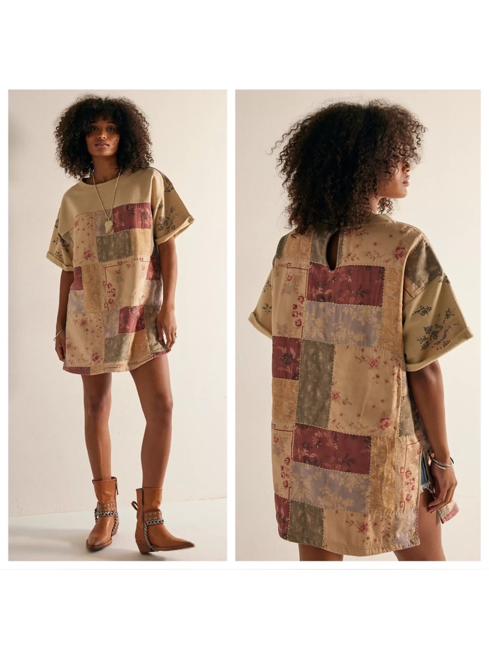 Free People Lover Patchwork Sweatshirt - MSRP $168 - #133